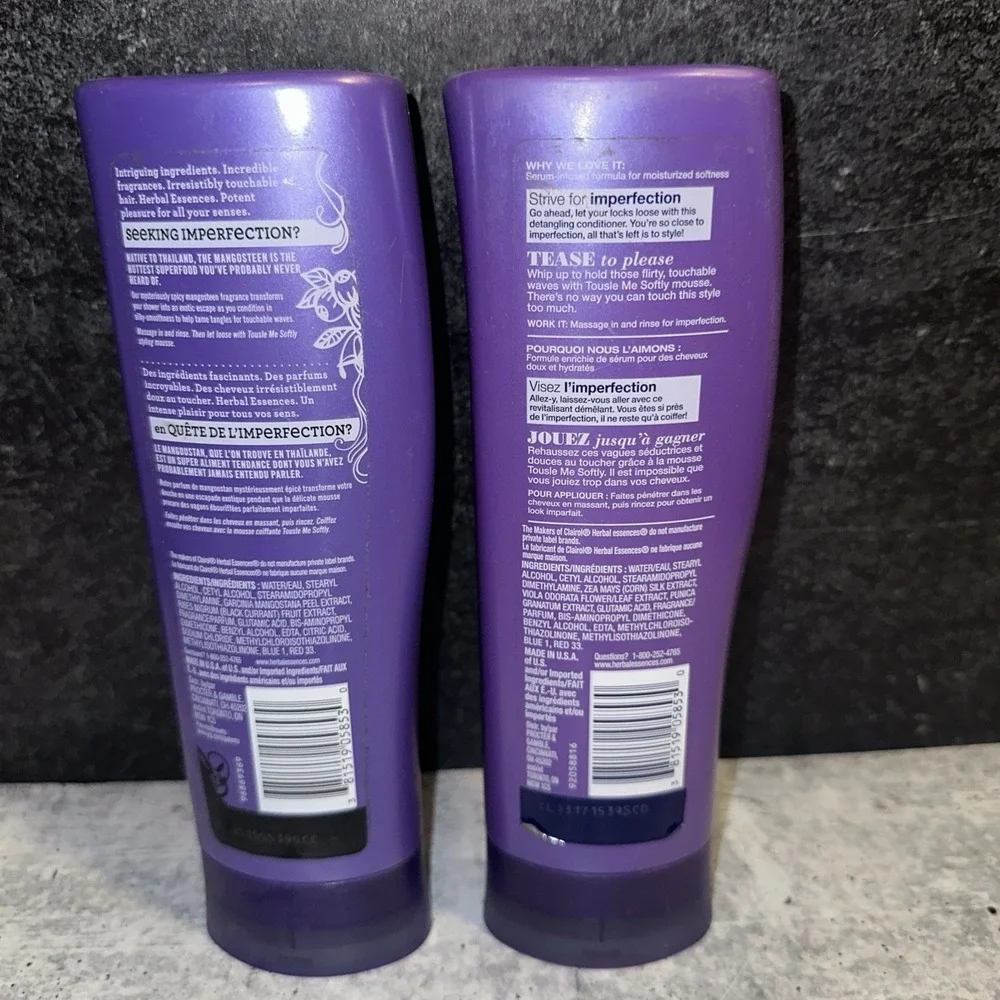 Lot of 2- Herbal Essences Tousle Me Softly Conditioner 10.1 Oz. HTF Clairol